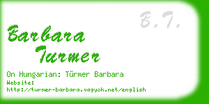 barbara turmer business card