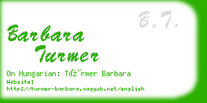 barbara turmer business card